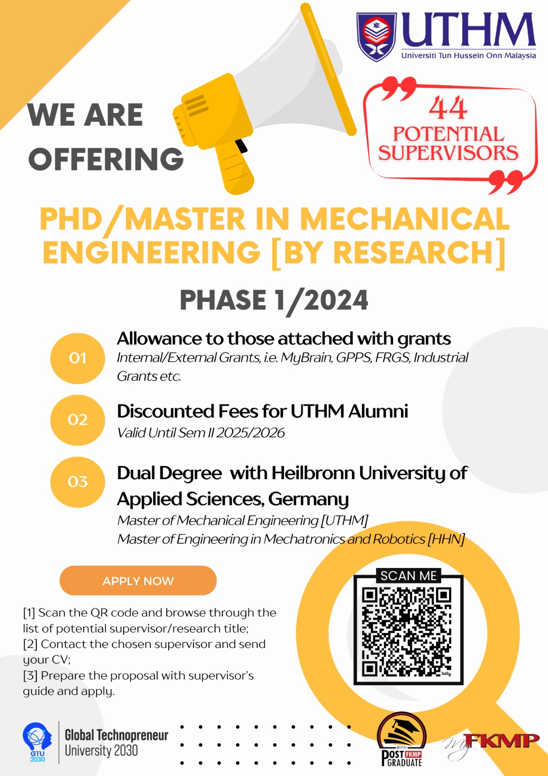 PHD/MASTER BY RESEARCH OPPORTUNITY