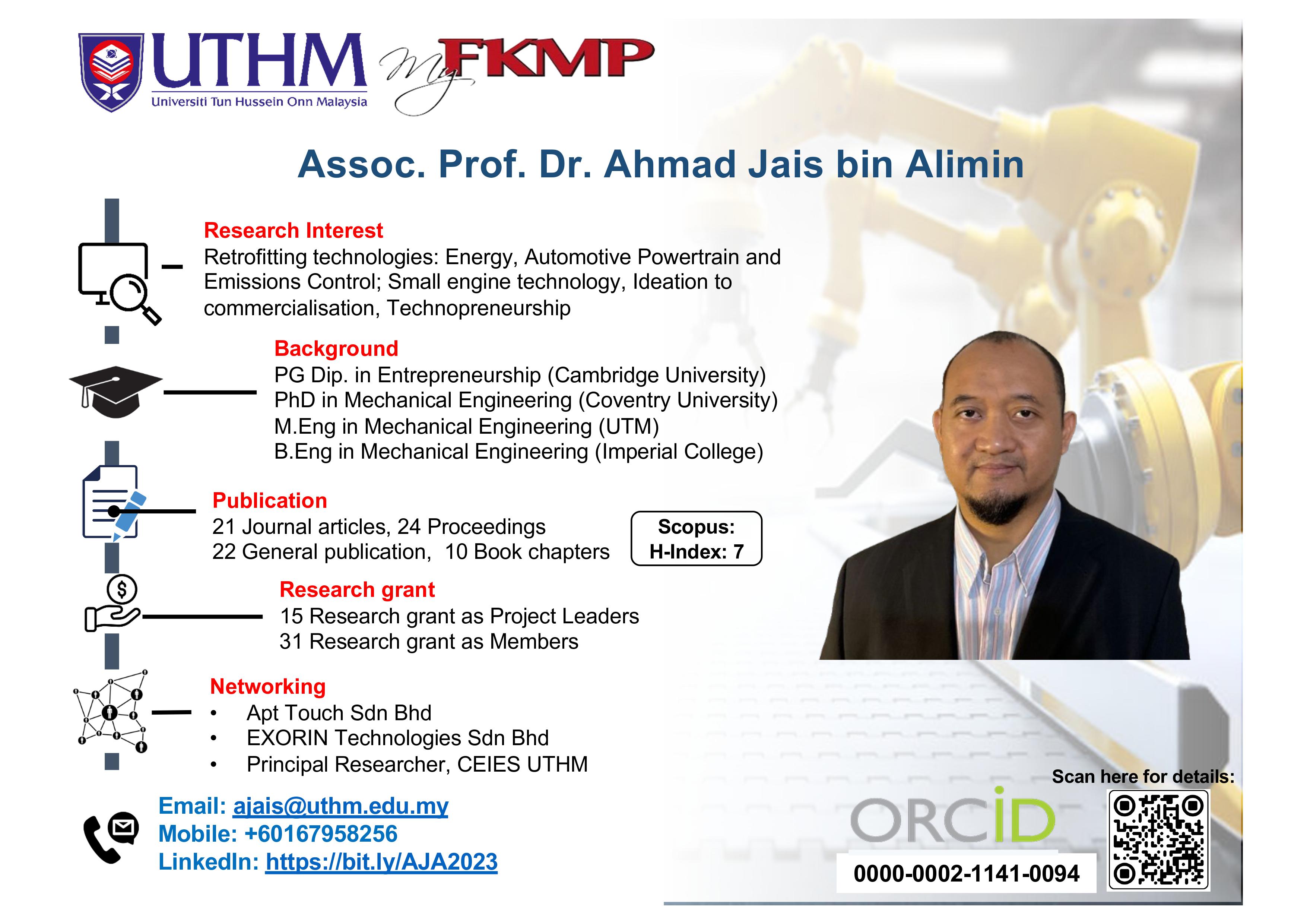 Assoc. Prof. Dr. Ahmad Jais Alimin