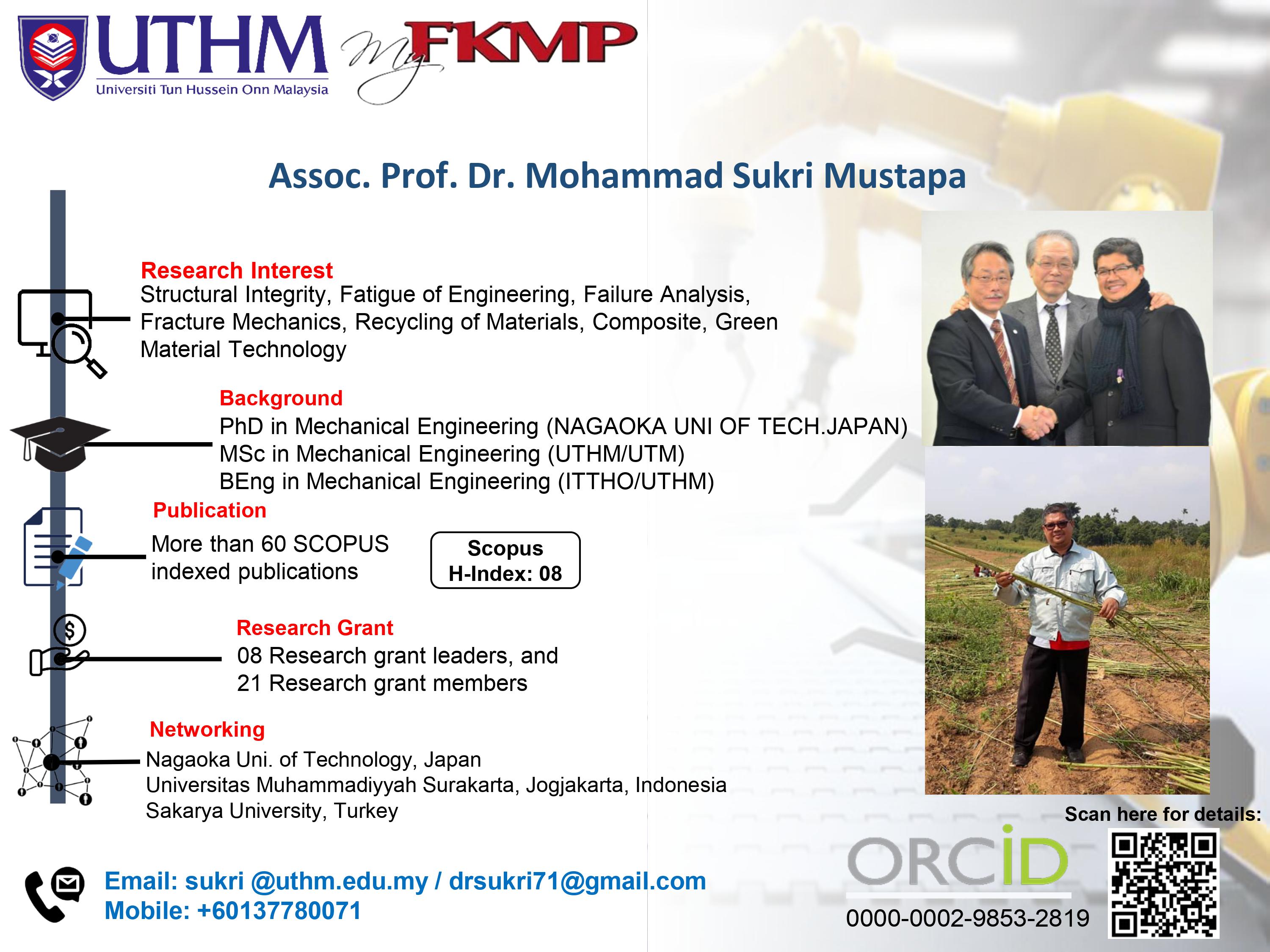 Assoc. Prof. Dr. Mohammad Sukri Mustapa